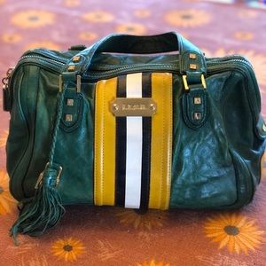 L.A.M.B. Green and Yellow Satchel